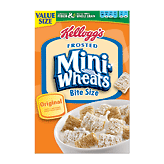 Kellogg's Frosted Mini-Wheats Bite Size; original lightly sweetened whole grain cereal Full-Size Picture